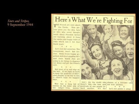 The Day After D-Day: "What Soldiers Do: Sex and the American GI in World War II France"