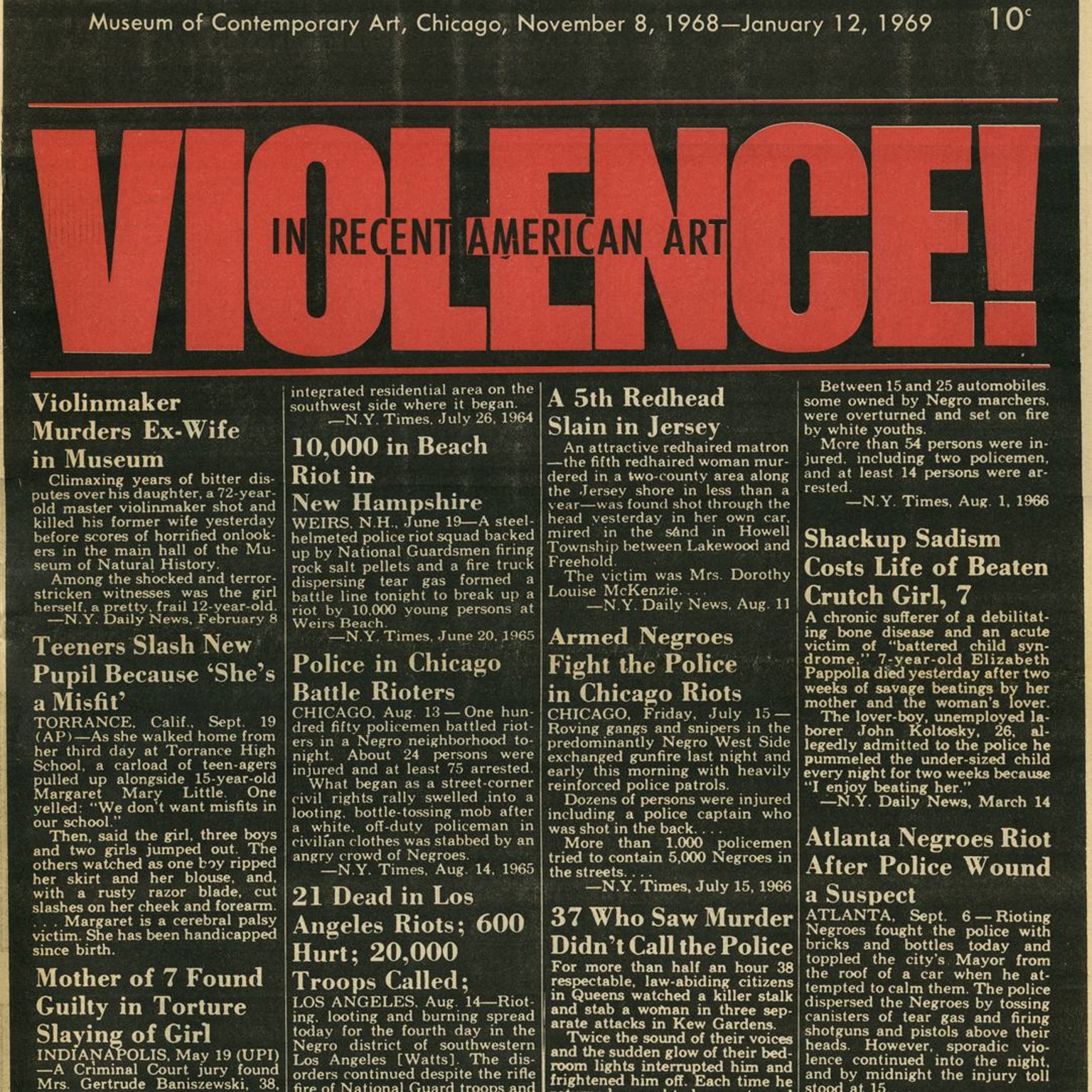 MCA '68: Art & Violence, Then & Now
